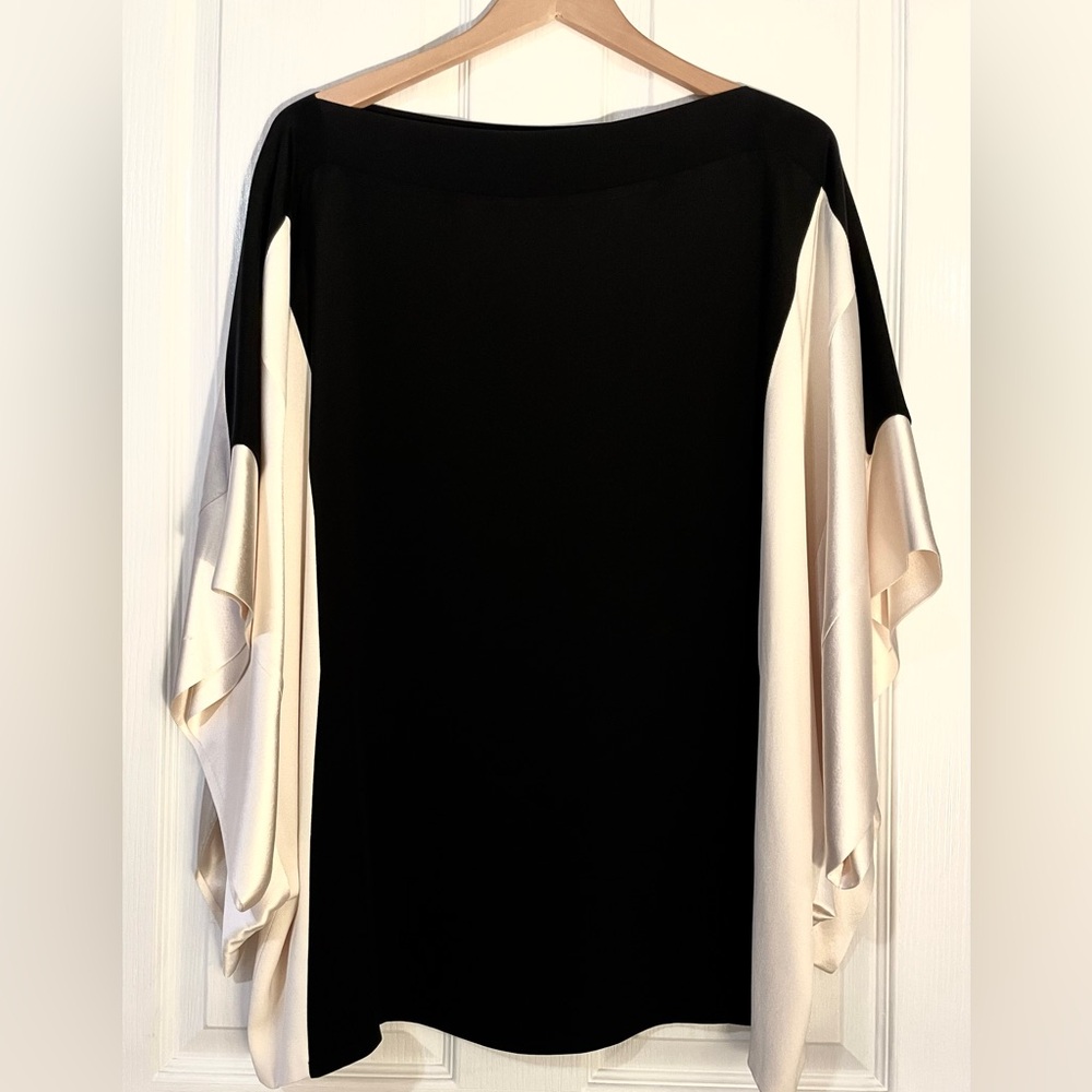 Emmelle Silk Tunic with Satin Sleeves - Luxurious!